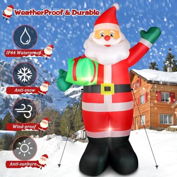 🆕10 FT Christmas Inflatables Giant Santa Bright LED Light Outdoor Decorations - Picture 4 of 7
